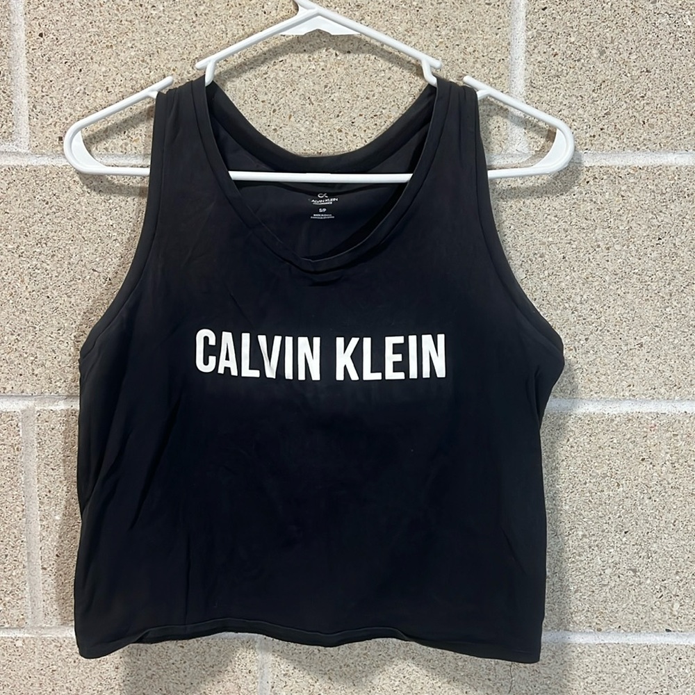 Calvin Klein Performance Black Crop Tank Top Women’s Size S